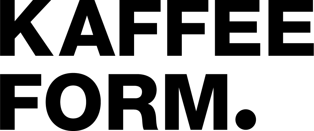 Kaffeeform Logo in schwarz mit transparentem Hintergrund