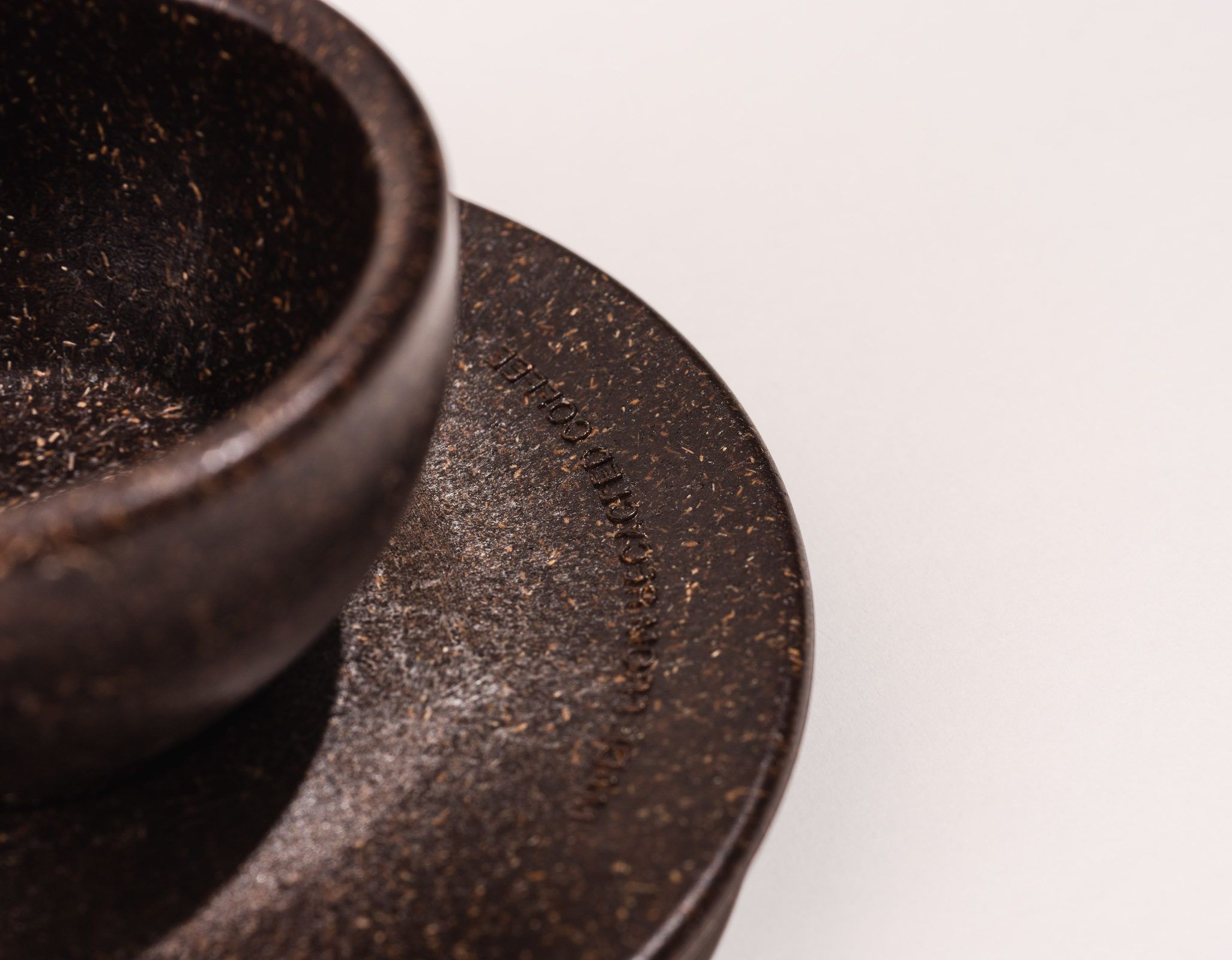 Detailansicht Kaffeeform Cup mit Untertasse