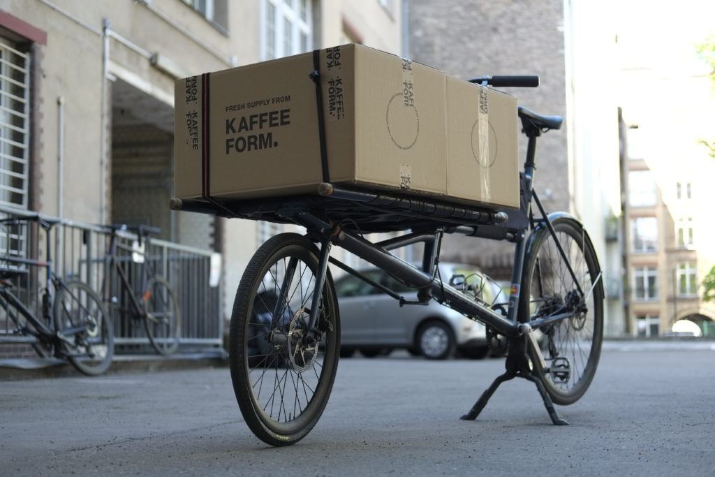 fahrradkurier kaffeeform paket