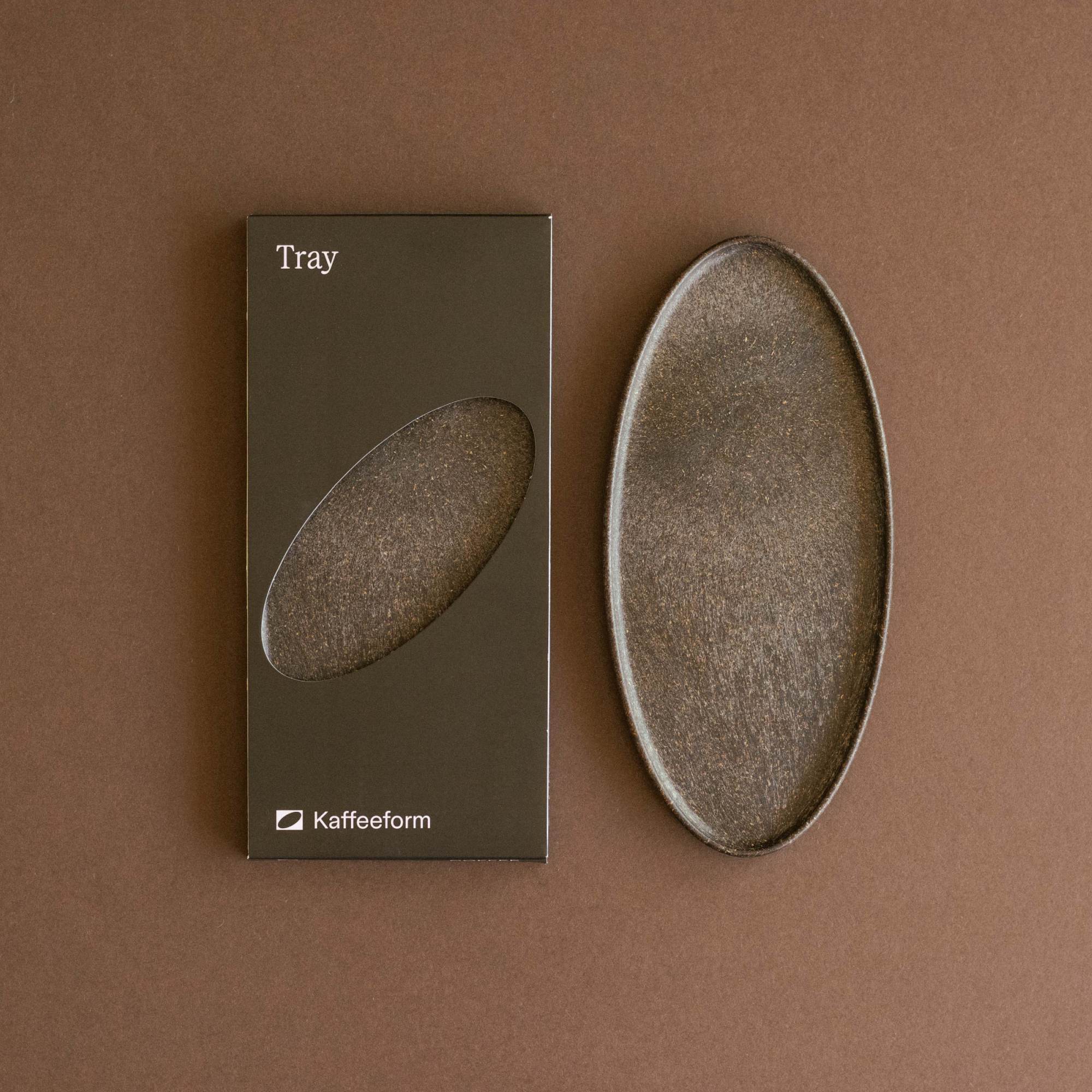 Kaffeeform Tray in coffee mit recyceltem Kaffeesatz